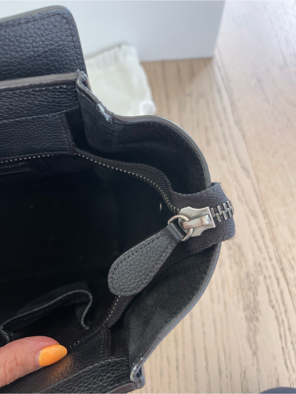 Celine Black Pebbled Leather Micro Luggage Tote - Picture 11 of 16